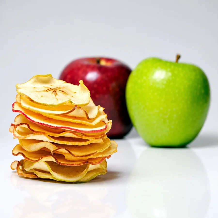 Chips y manzanas